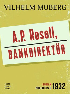 cover image of A.P. Rosell, bankdirektör